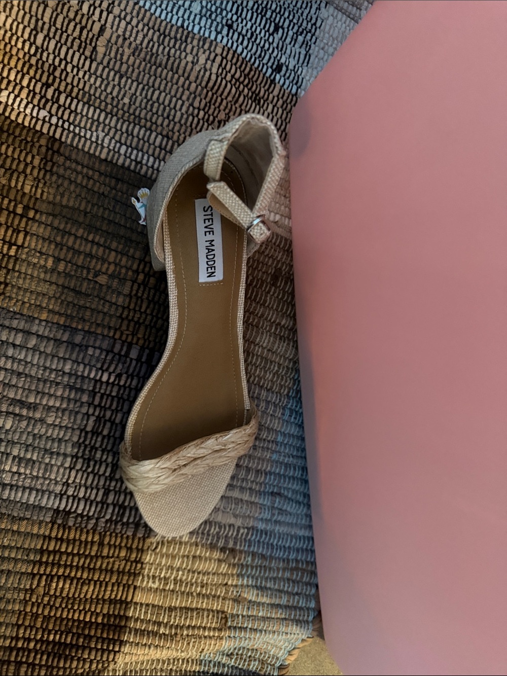 Steve Madden Neutral Braided Espadrille Wedge Sandal